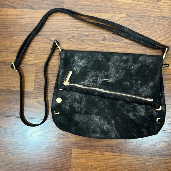 Hammitt  Brown Suede Crossbody Gold Tone Hardware Red Interior EUC - Picture 2 of 16